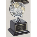 Metal Globe Award w/ Black Base (8.75")